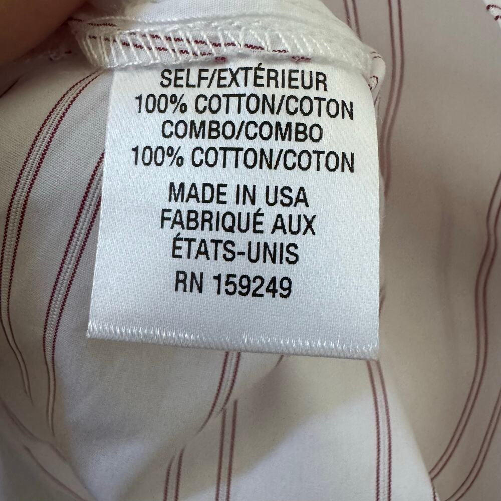 TWP The A-Line Cotton Skirt Stripe in White/Wine Size 6 - Picture 8 of 8
